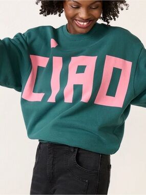 Ciao Oversized Sweatshirt Deep Pine size XS